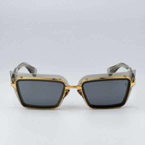 Balmain ADMIRABLE BPS-130B-52 Men BRAND NEW Sunglasses Titanium Grey Crystal - Picture 1 of 12